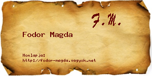 Fodor Magda névjegykártya